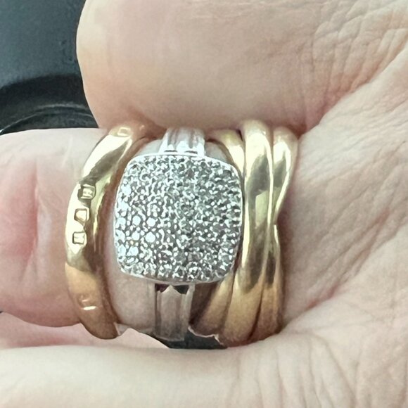 White Gold .5c pave ring size 9 - Picture 5 of 5